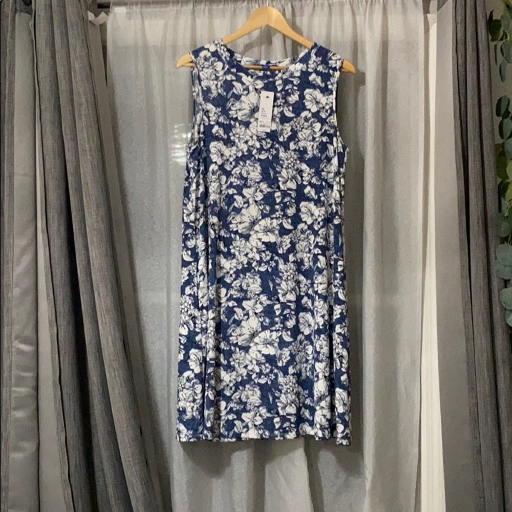 Blue Floral Shift Dress